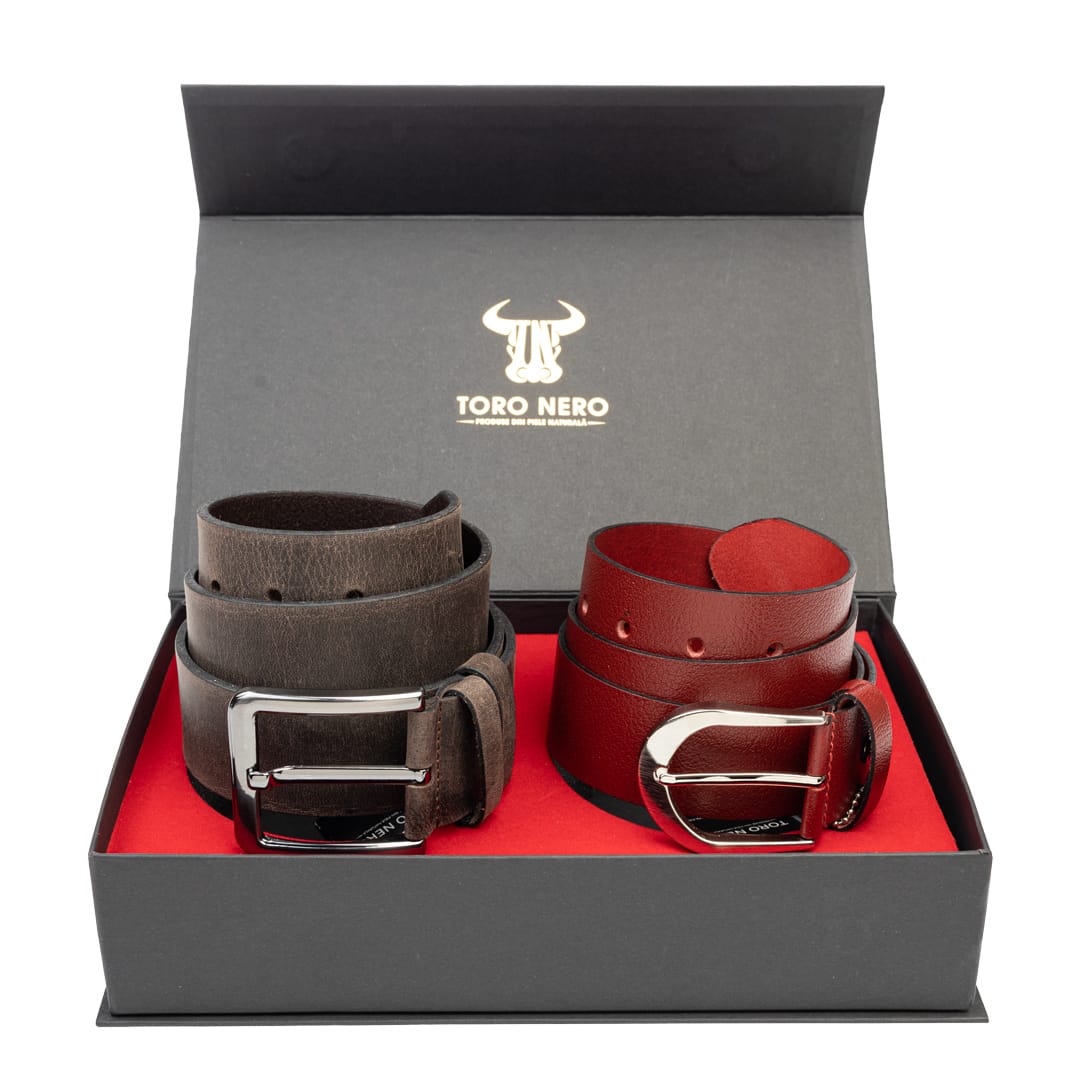 Seturi cadou cu curele din piele pentru cupluri: Idei de accesorii practice și elegante