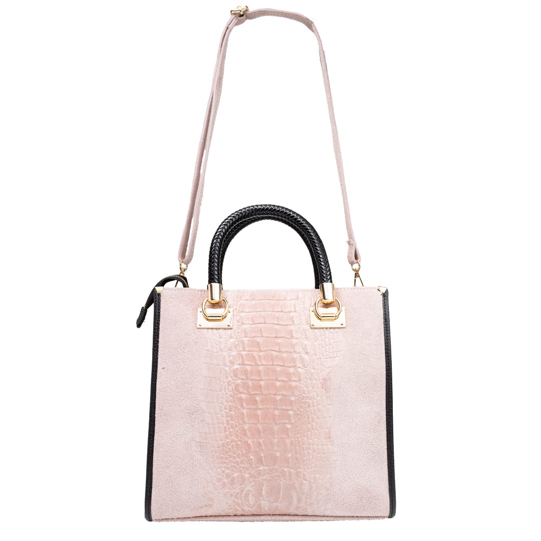 geanta-femei-piele-naturala-roz-negru2