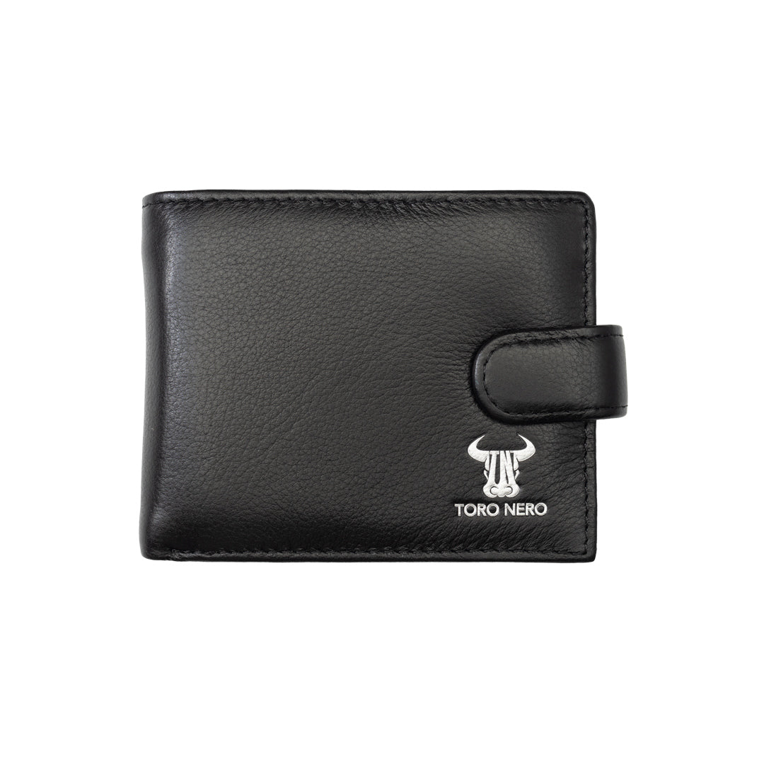 pomo Portofel barbati din piele naturala negru Executive,protectie RFID