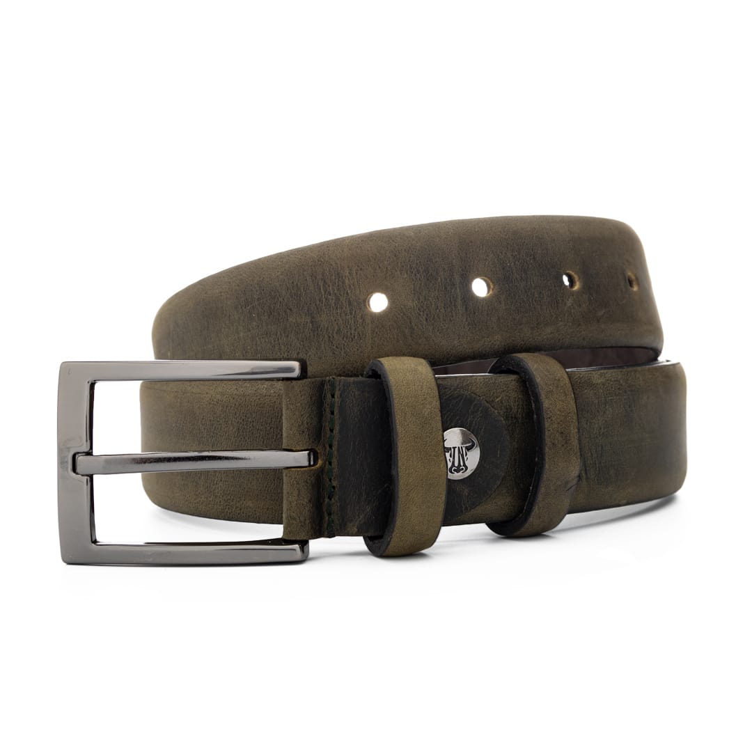 curea-barbati-piele-naturala-verde-Olive