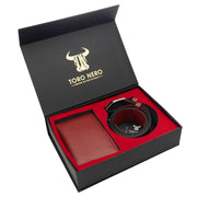 set-cadou-femei-piele-naturala-rosu-Little