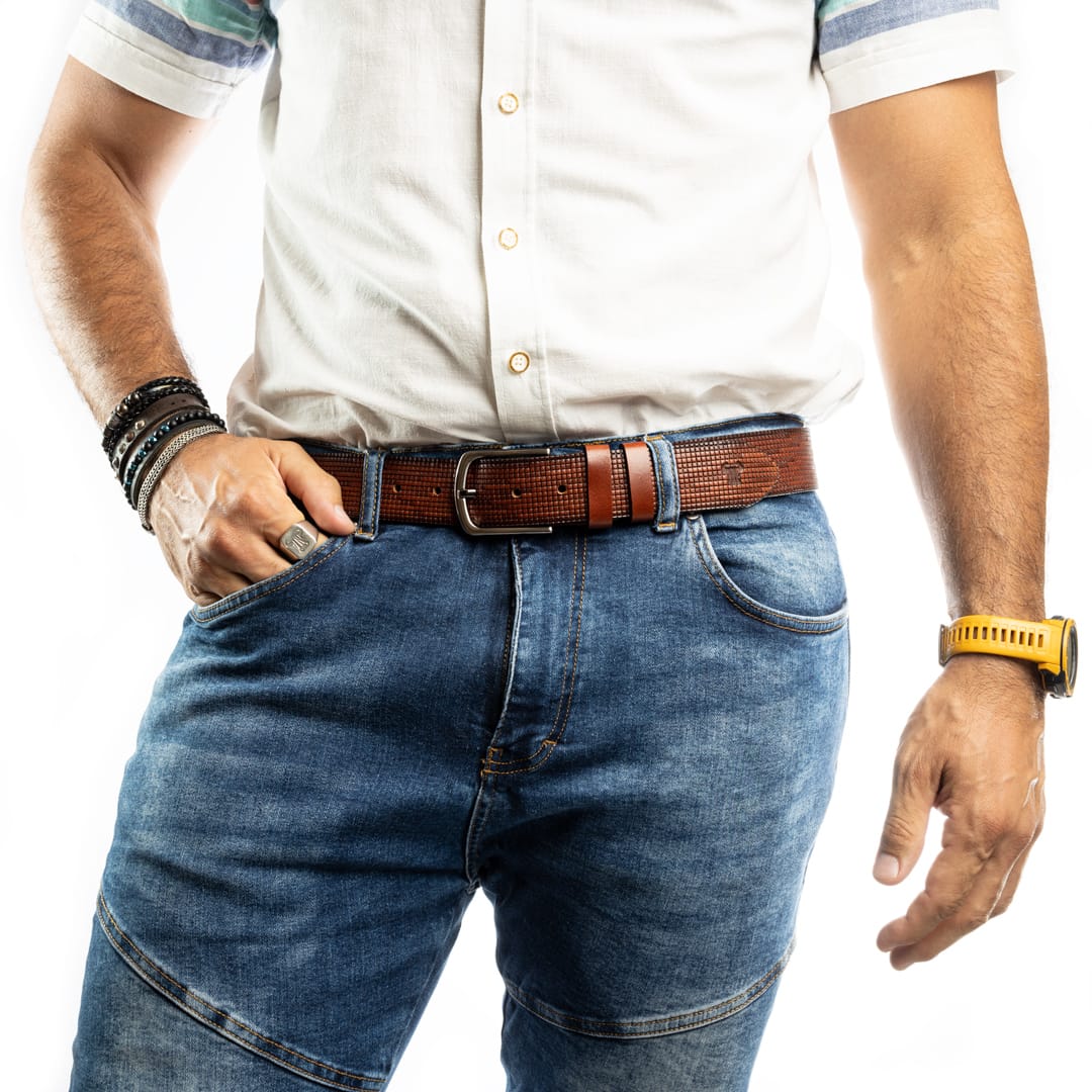 curea-barbati-piele-naturala-maro-HoneyComb4