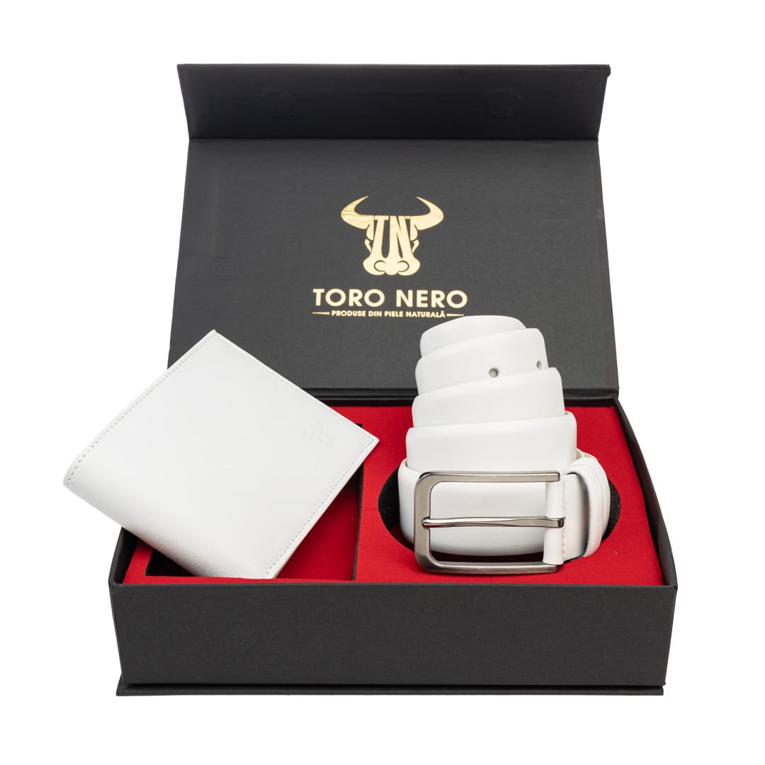 Set-cadou-barbati-piele-naturala-Alb-V.I.P