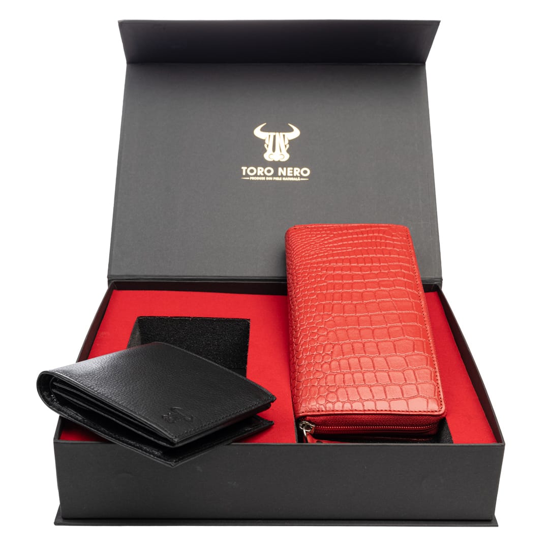 set-cadou-portofel-femeibarbati-piele-naturala-rosu-Gia-Muselles