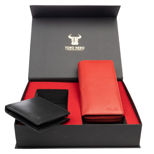 set-cadou-portofel-femeibarbati-piele-naturala-rosu-Gina-Manu