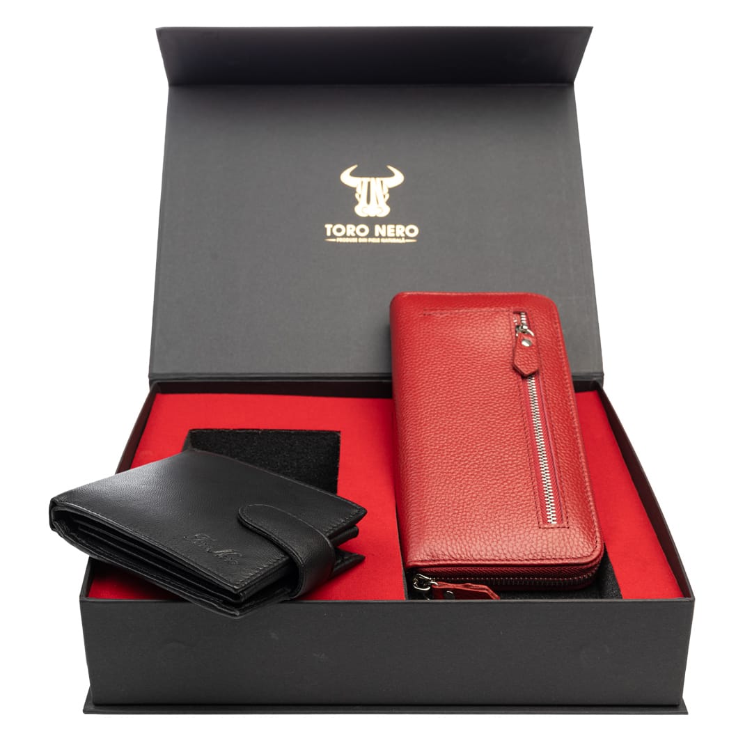 set-cadou-portofel-femeibarbati-piele-naturala-negru-rosu-Arya-Viki