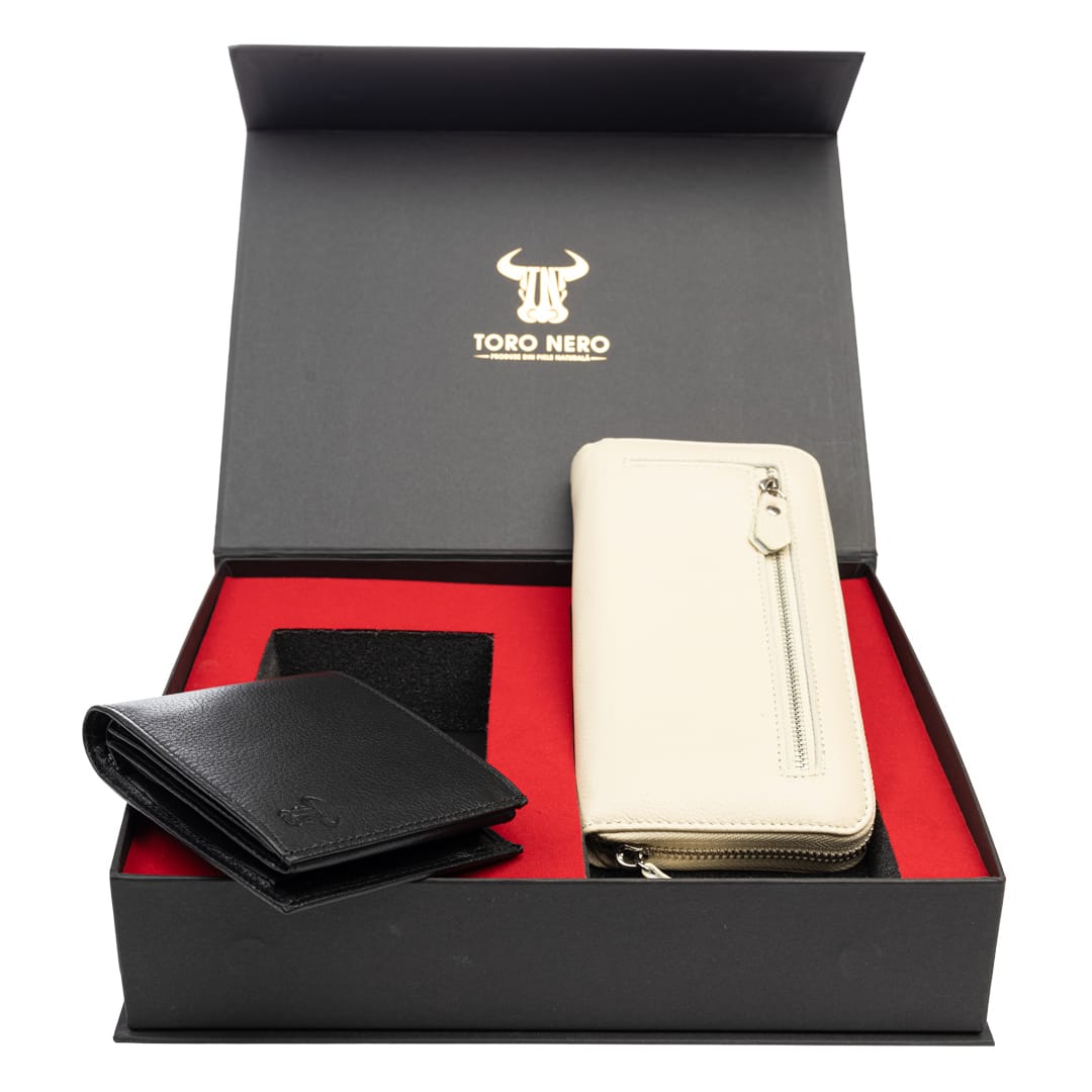 set-cadou-portofel-femeibarbati-piele-naturala-negru-bej-Arya-Muselles