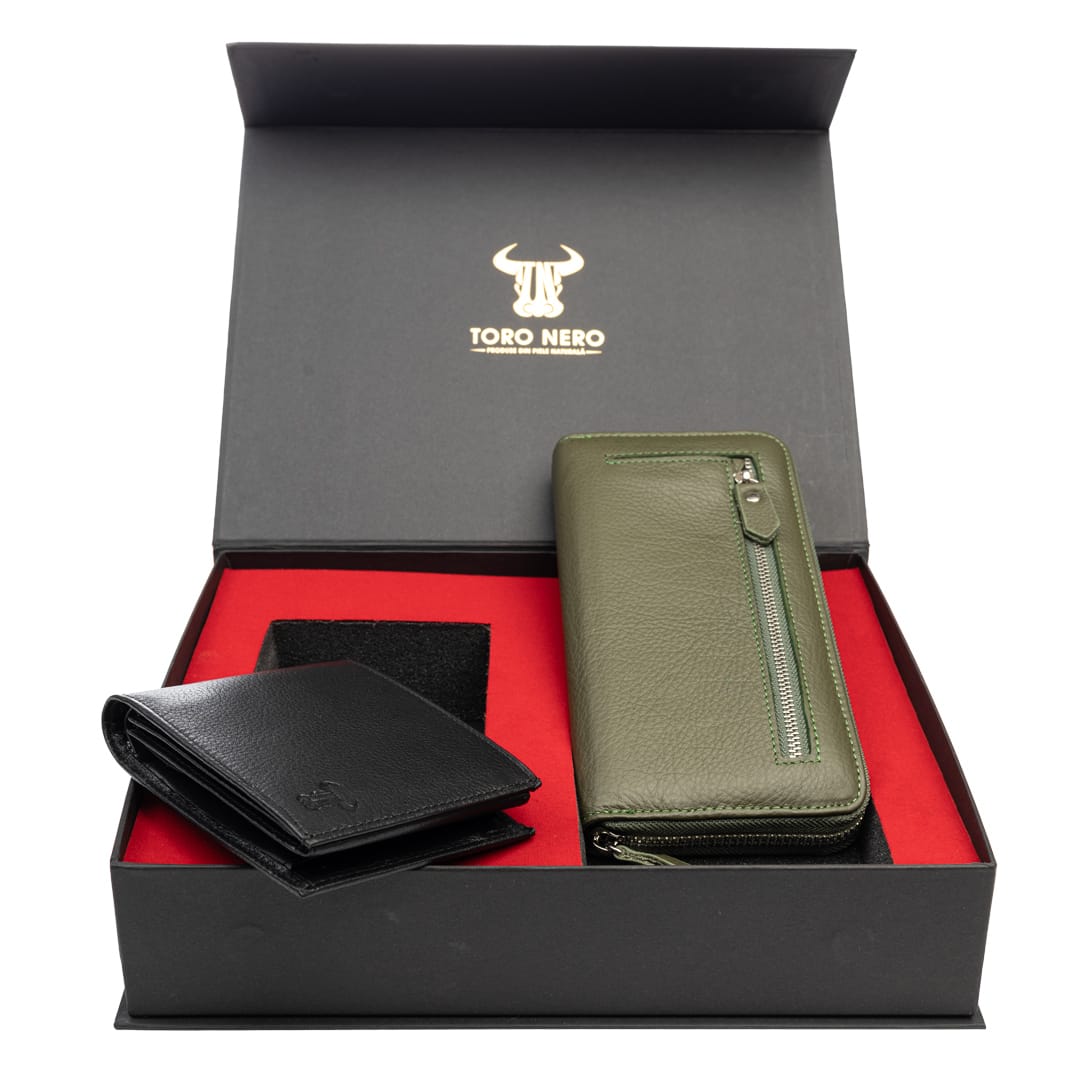 set-cadou-portofel-femeibarbati-piele-naturala-negru-verdeArya-Muselles