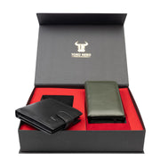 set-cadou-portofel-femeibarbati-piele-naturala-negru-verde-Little-Vita-Opzioni