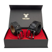 set-cadou-curea-barbati-piele-naturala-casual-elegant-negru-Rorok-Gray-Line