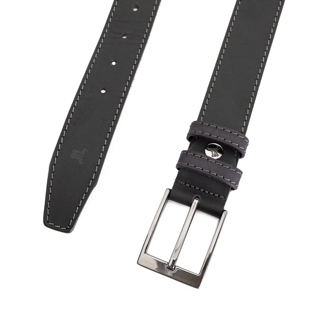 curea-barbati-piele-naturala-negru-Gray-Line2