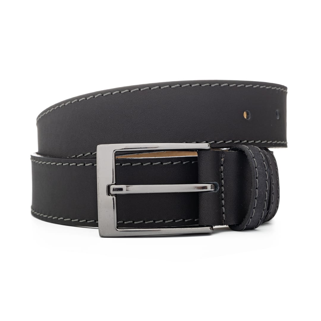 curea-barbati-piele-naturala-negru-Gray-Line