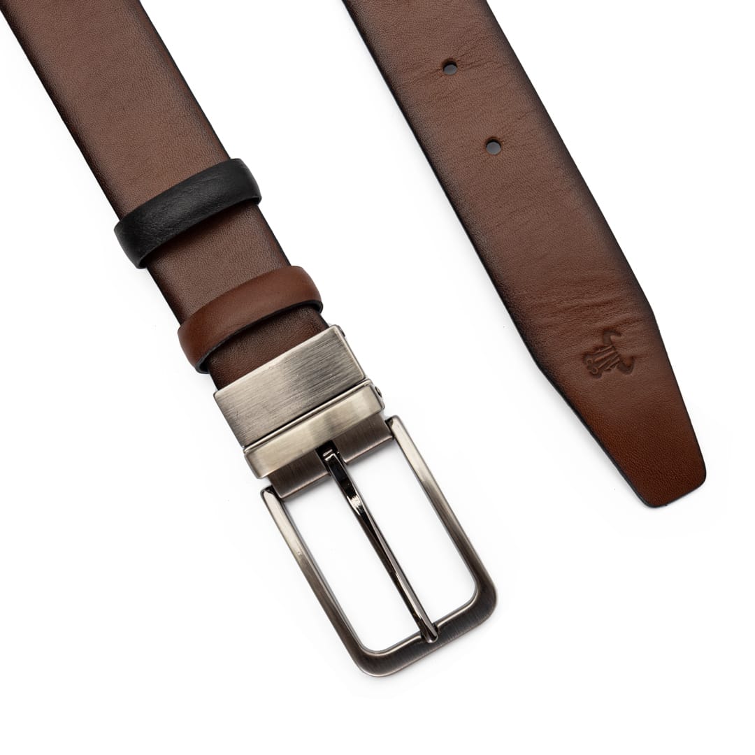 curea-barbati-piele-naturala-maro-negru-Verso2