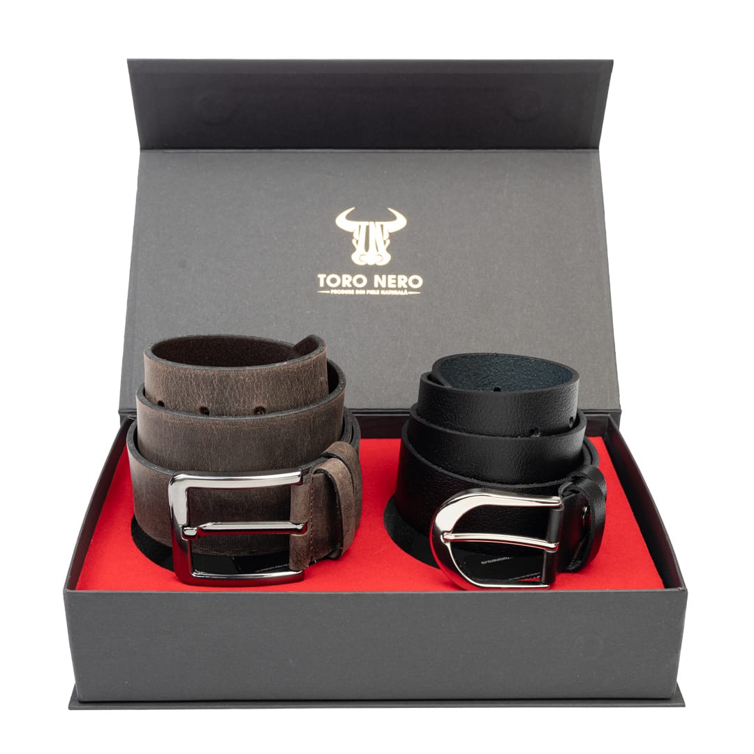 set-cadou-curea-femeicurea-barbati-piele-naturala-negru-maro-Thick-Industrial