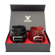 set-cadou-curea-femeicurea-barbati-piele-naturala-negru-rosu-Thick-Night
