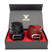 set-cadou-curea-femeicurea-barbati-piele-naturala-negru-rosu-Thick-Smooth