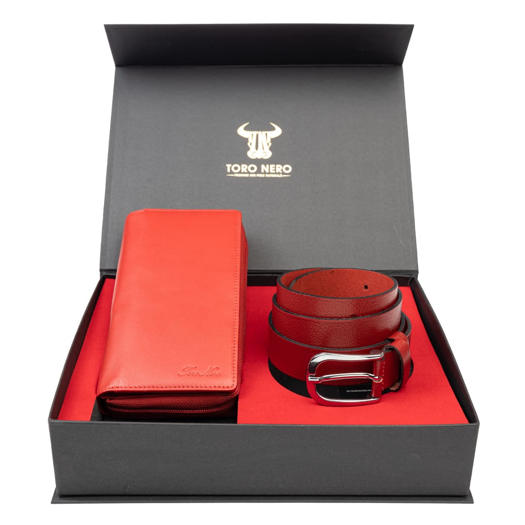 set-cadou-portofel-curea-femei-piele-naturala-rosu-Gina-Middle