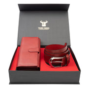 set-cadou-portofel-curea-femei-piele-naturala-rosu-Reset-Thick