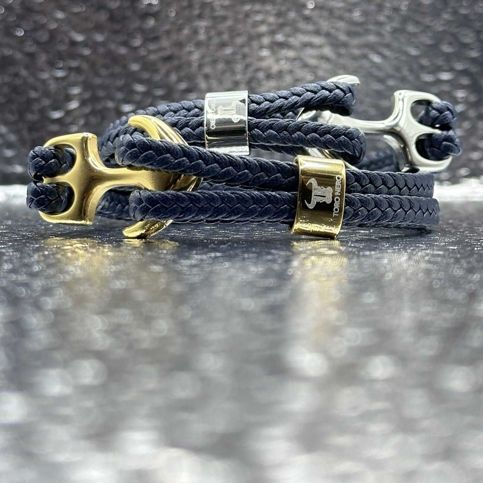 Bratara-barbati-piele-naturala-bleumarin-auriu-Ancora1.jpg-scaled