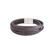 Bratara-barbati-piele-naturala-maro-Steel