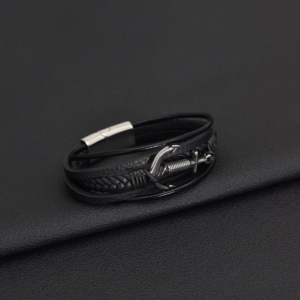 Bratara-barbati-piele-naturala-negru-Sea1