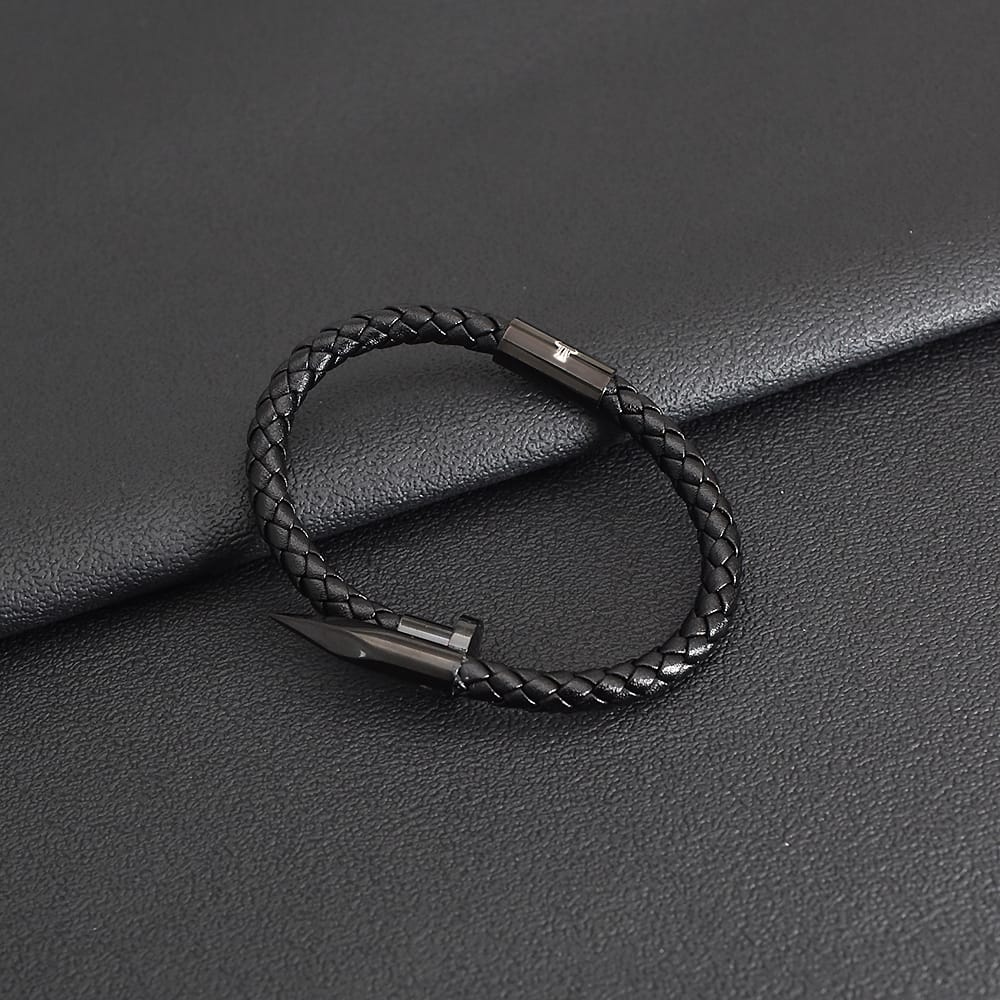 Bratara-barbati-piele-naturala-negru-Anos1