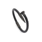 Bratara-barbati-piele-naturala-negru-Anos