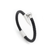 Bratara-barbati-piele-naturala-negru-argintiu-Anos