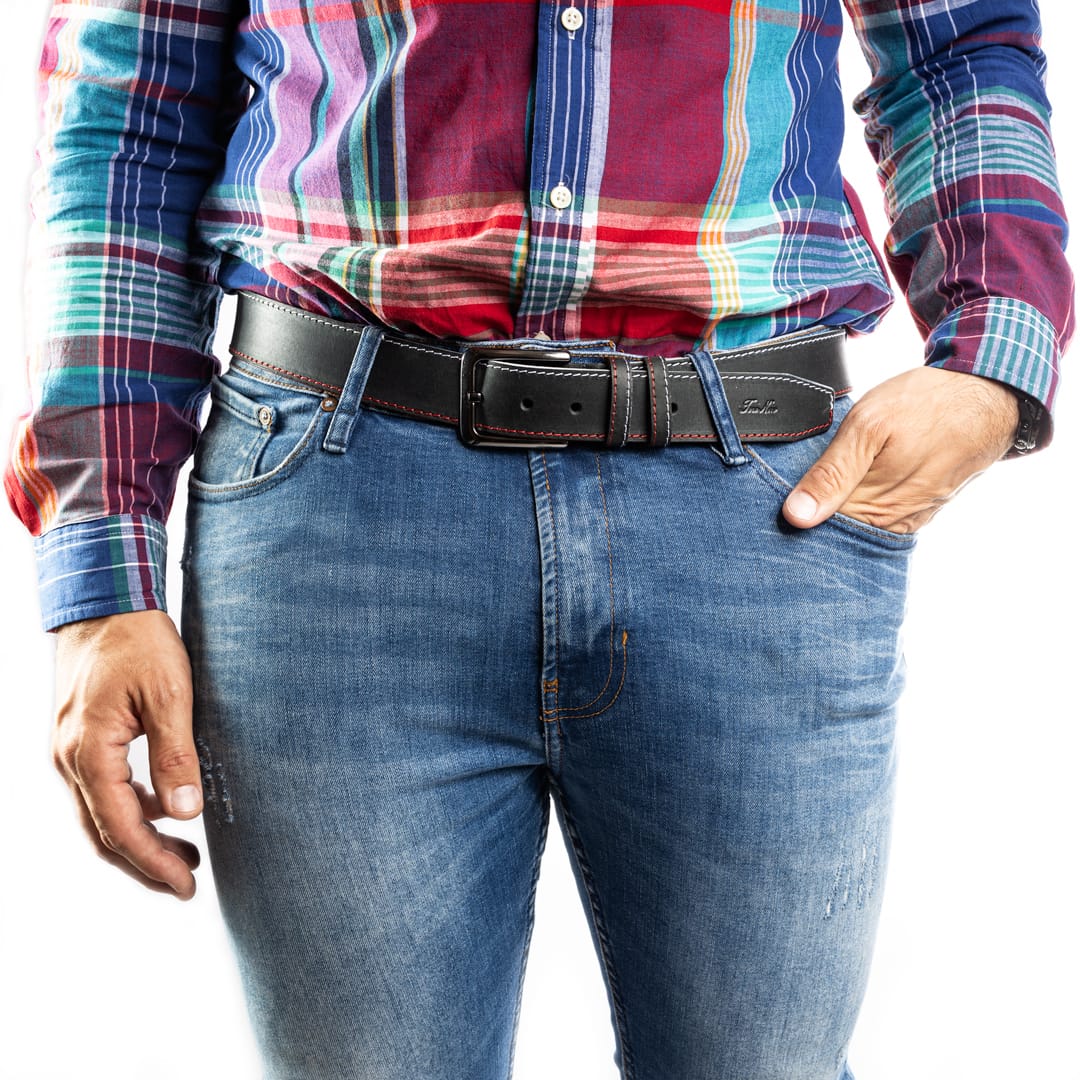 curea-barbati-piele-naturala-negru-King4