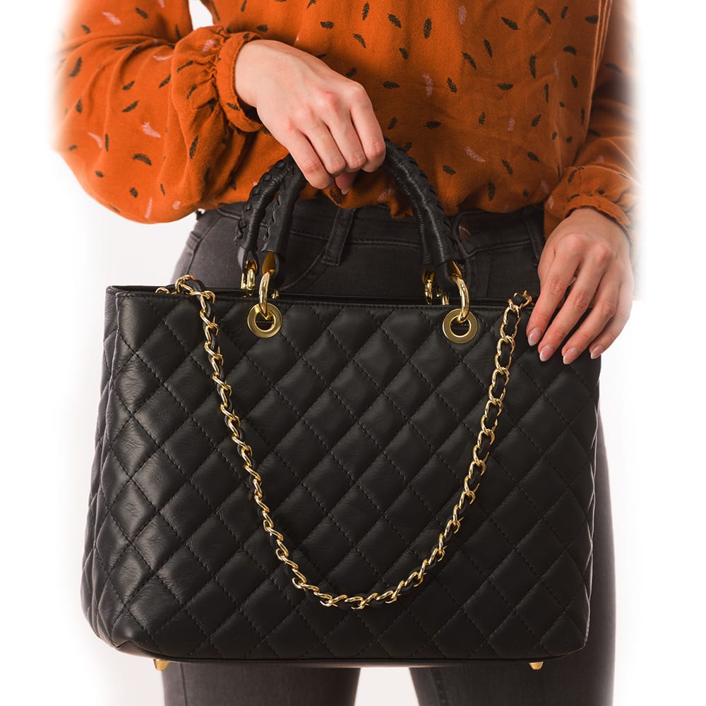 Geanta-dama-din-piele-naturala-negru-Crossed-Lady