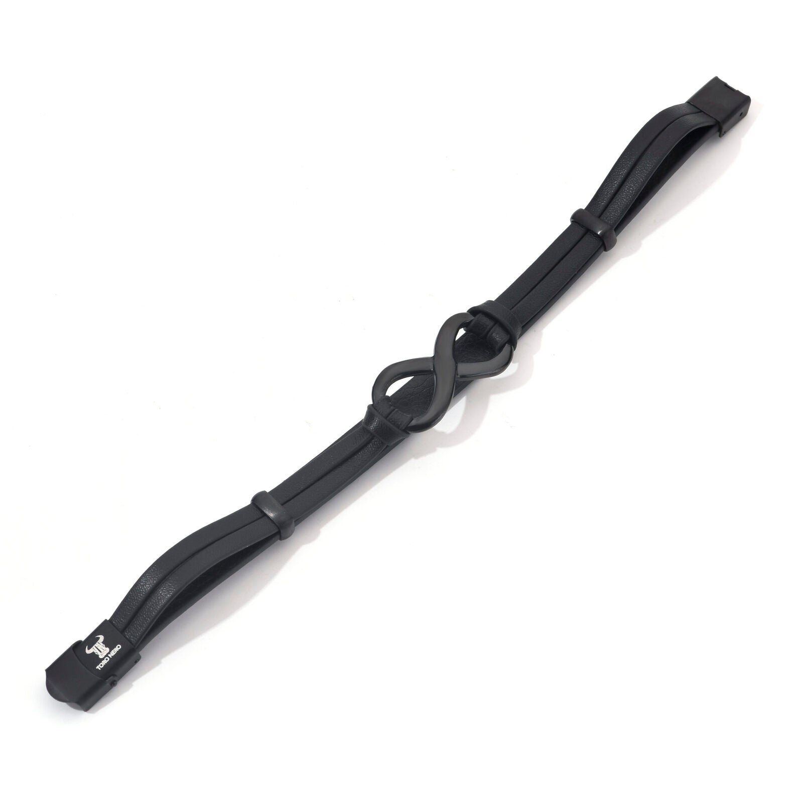 Bratara-barbati-piele-naturala-negru-Infinit mare3.jpg