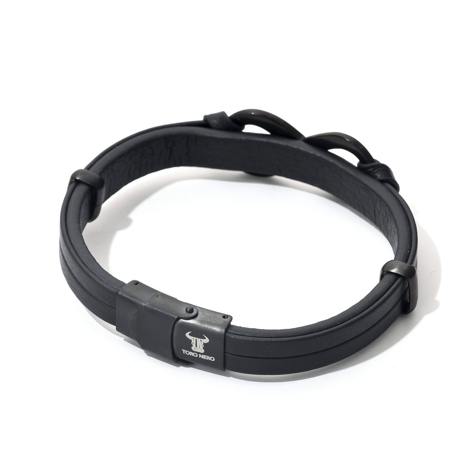 Bratara-barbati-piele-naturala-negru-Infinit mare5.jpg