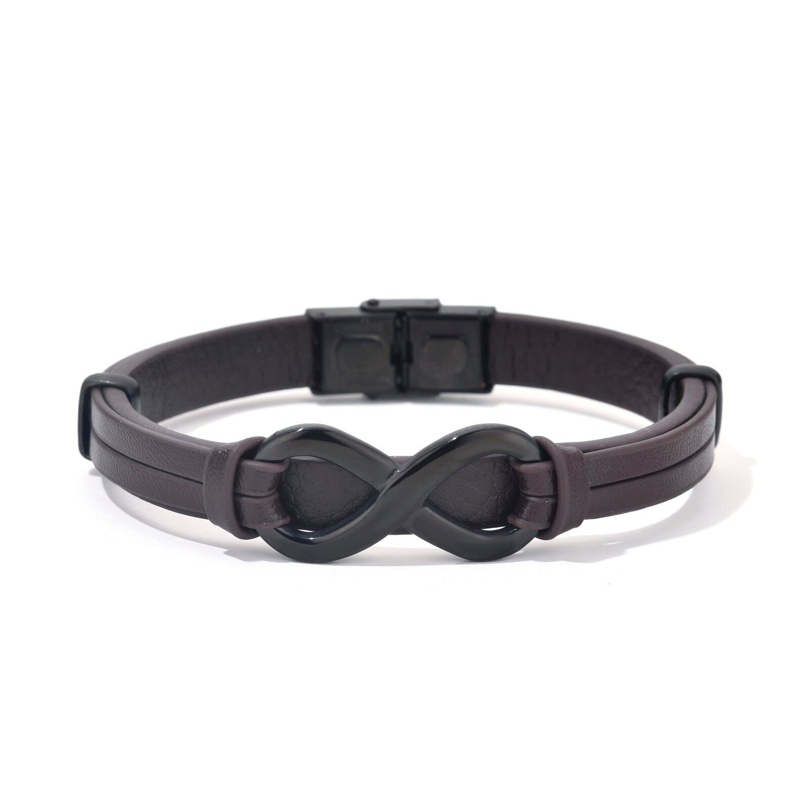 Bratara-barbati-piele-naturala-maro-Infinit mare.jpg