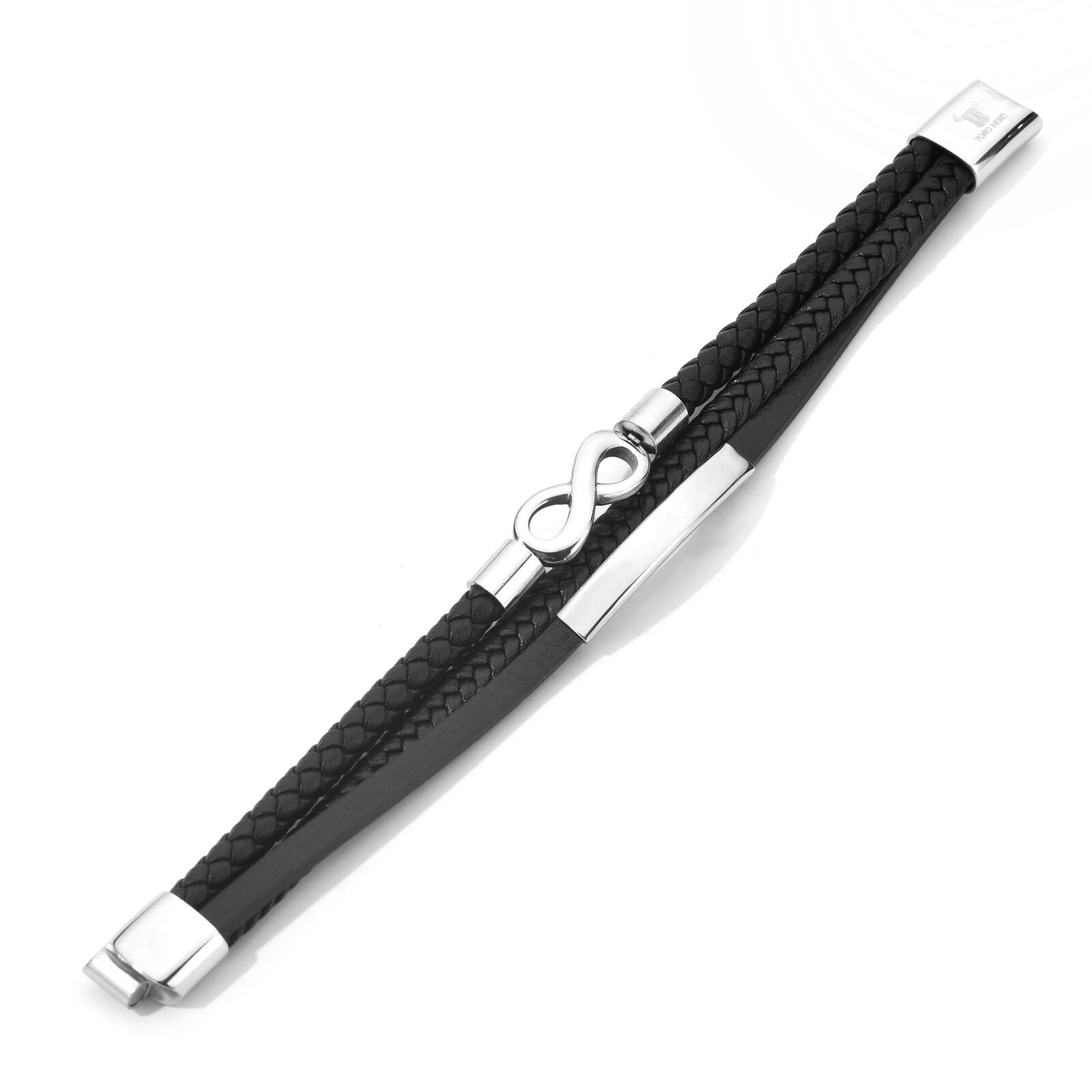 Bratara-barbati-piele-naturala-argintiu-Big Infinit3.jpg