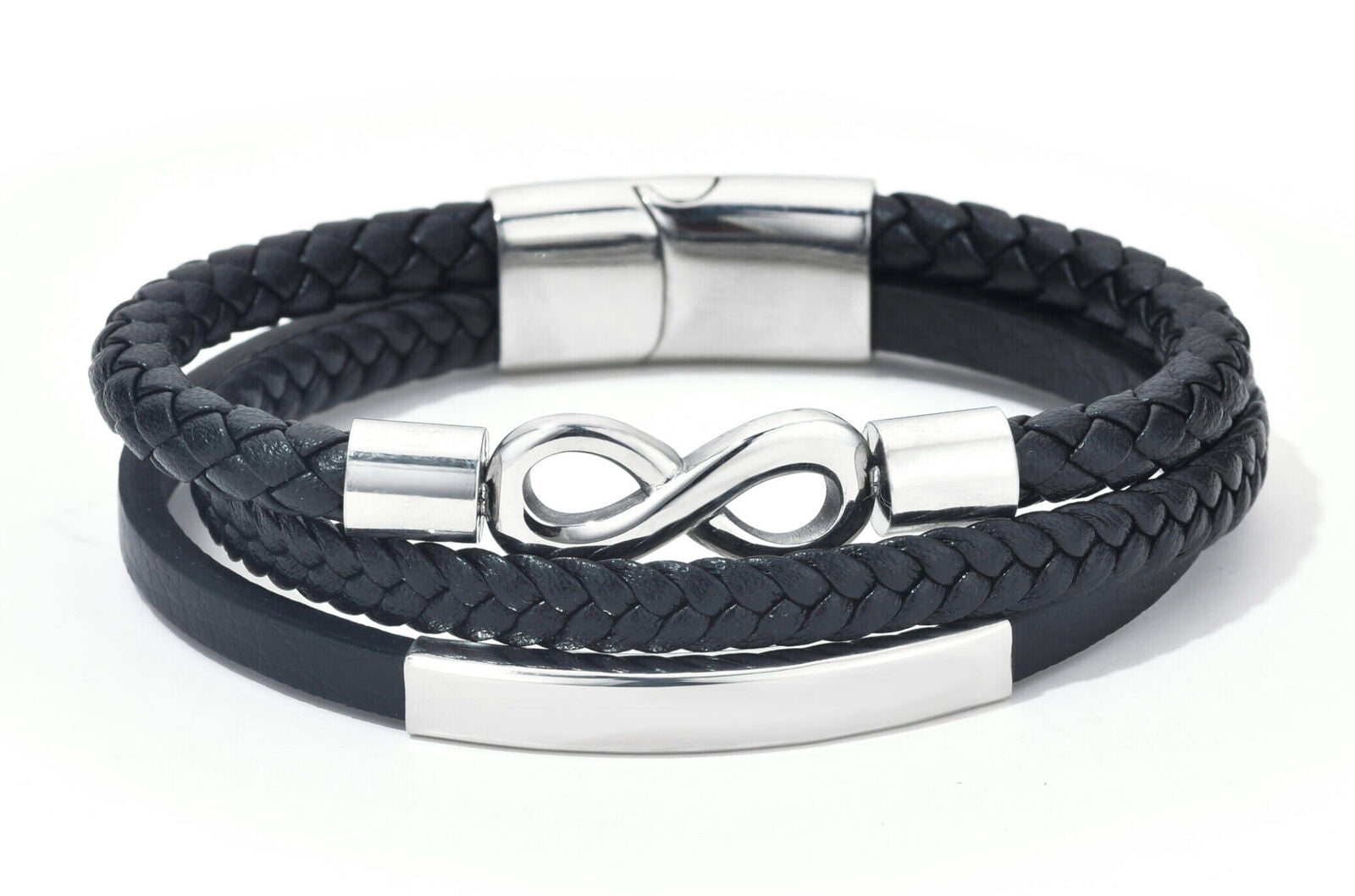 Bratara-barbati-piele-naturala-argintiu-Big Infinit1.jpg