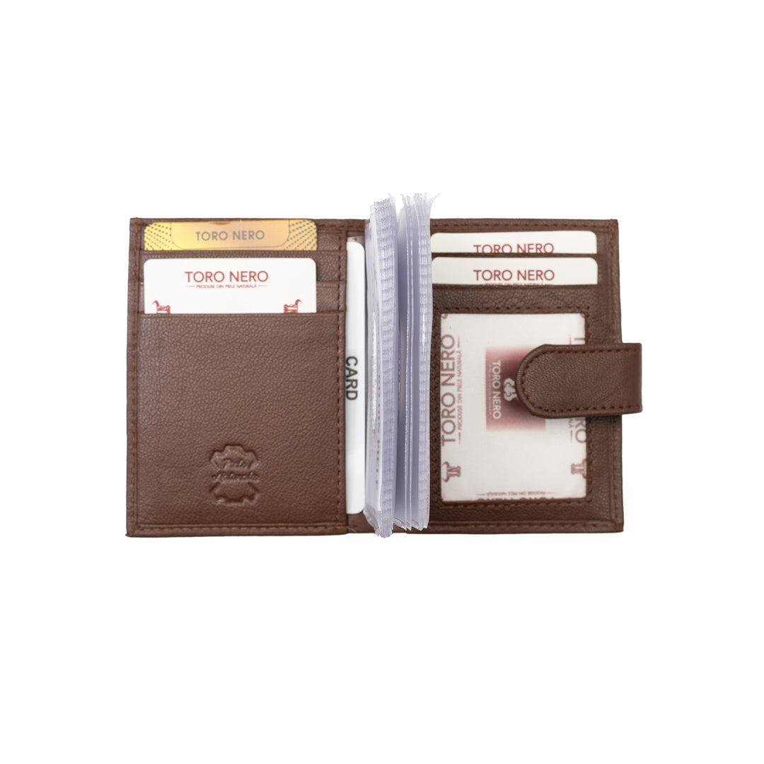 Port-Card barbati din piele naturala maro Master-Card - ToroNero