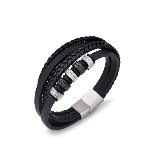 Bratara-barbati-piele-naturala-negru-argintiu-Cercuri.jpg