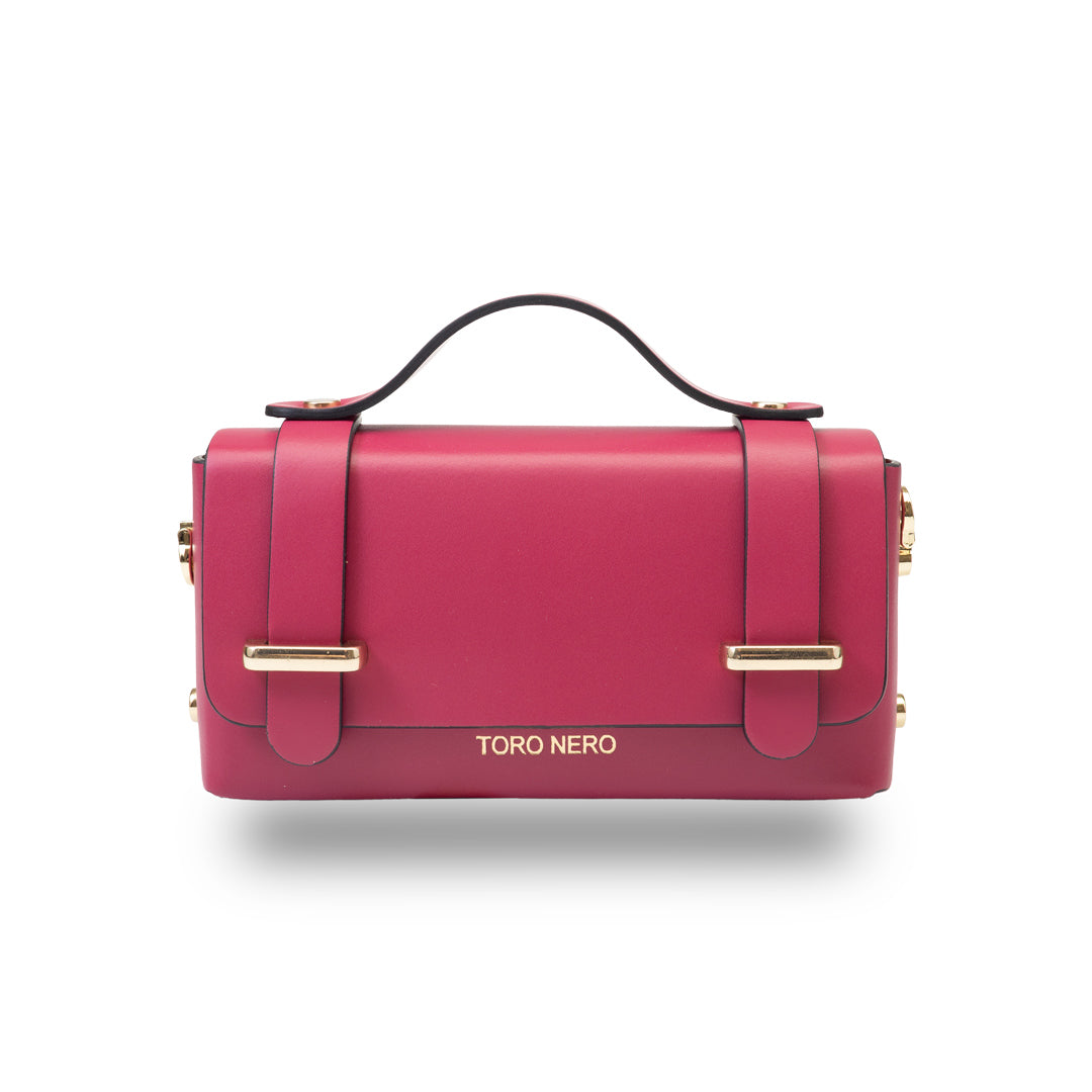 Geantă damă din piele naturala fucsia Natalia