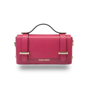 Geantă damă din piele naturala fucsia Natalia