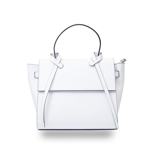 Geantă damă din piele naturala alb Erika