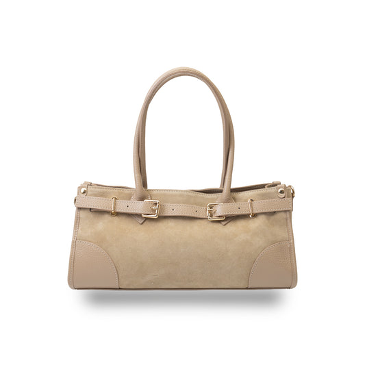 Geantă damă din piele naturala bej Evelin