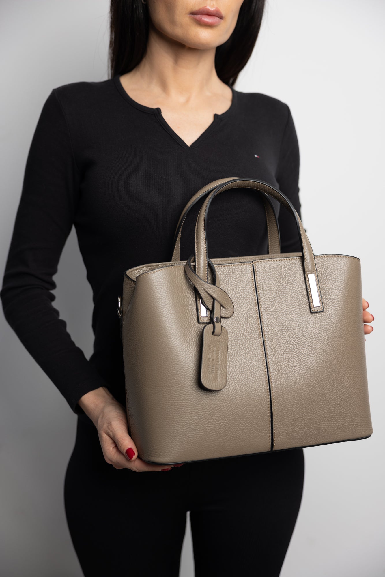 Geantă damă din piele naturala bej Mara