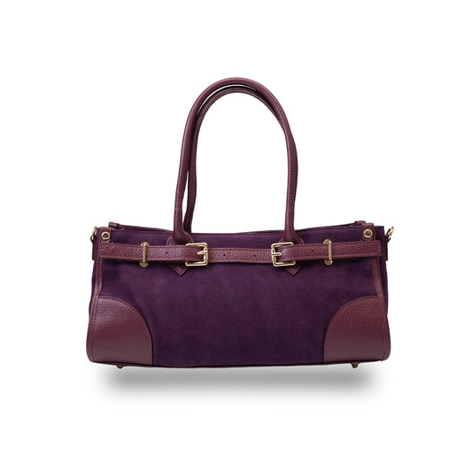Women's bag made of burgundy genuine leather Evelin