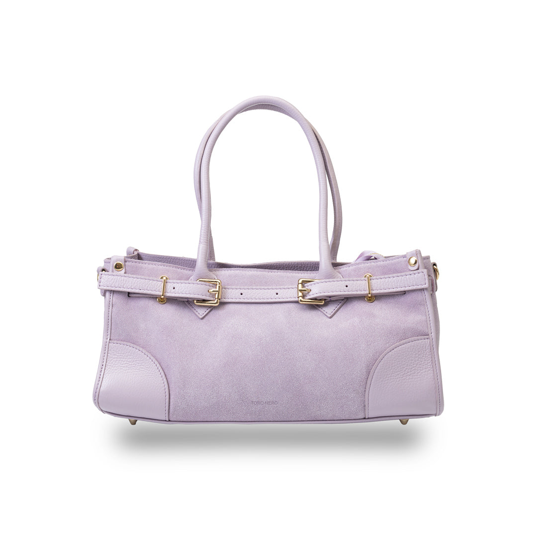 Geantă damă din piele naturala lila Evelin