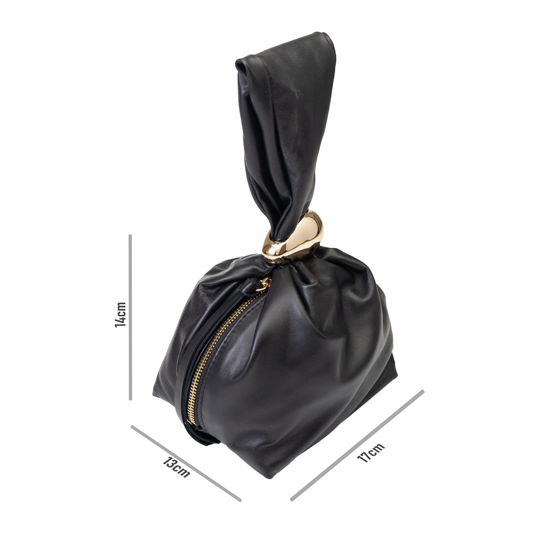 Geantă damă din piele naturala negru Eliza