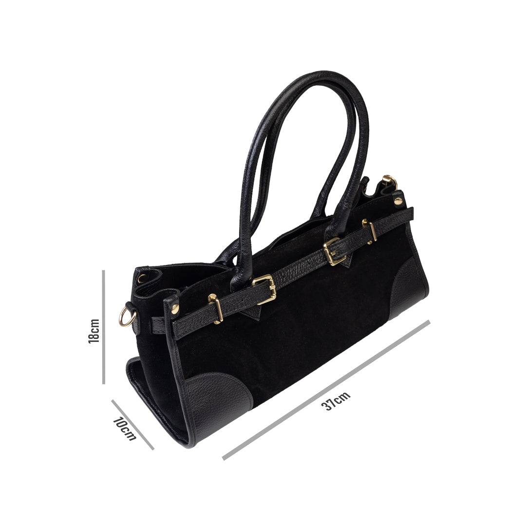 Geantă damă din piele naturala negru Evelin