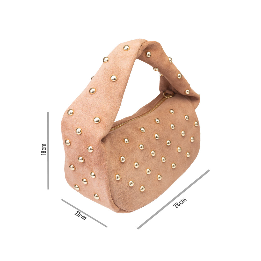 Geantă damă din piele naturală roz Naty