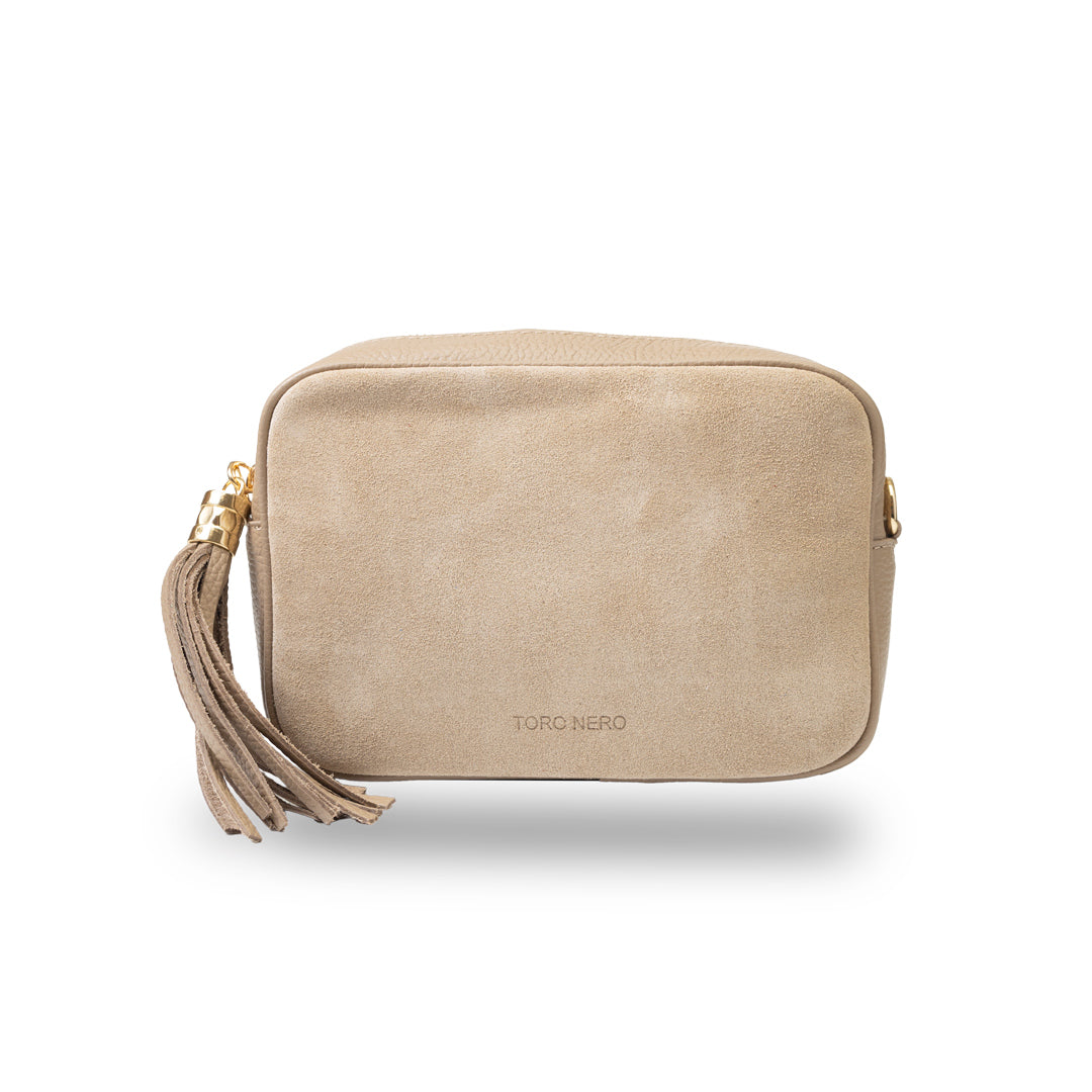 Geantă damă din piele naturală taupe Ancuta