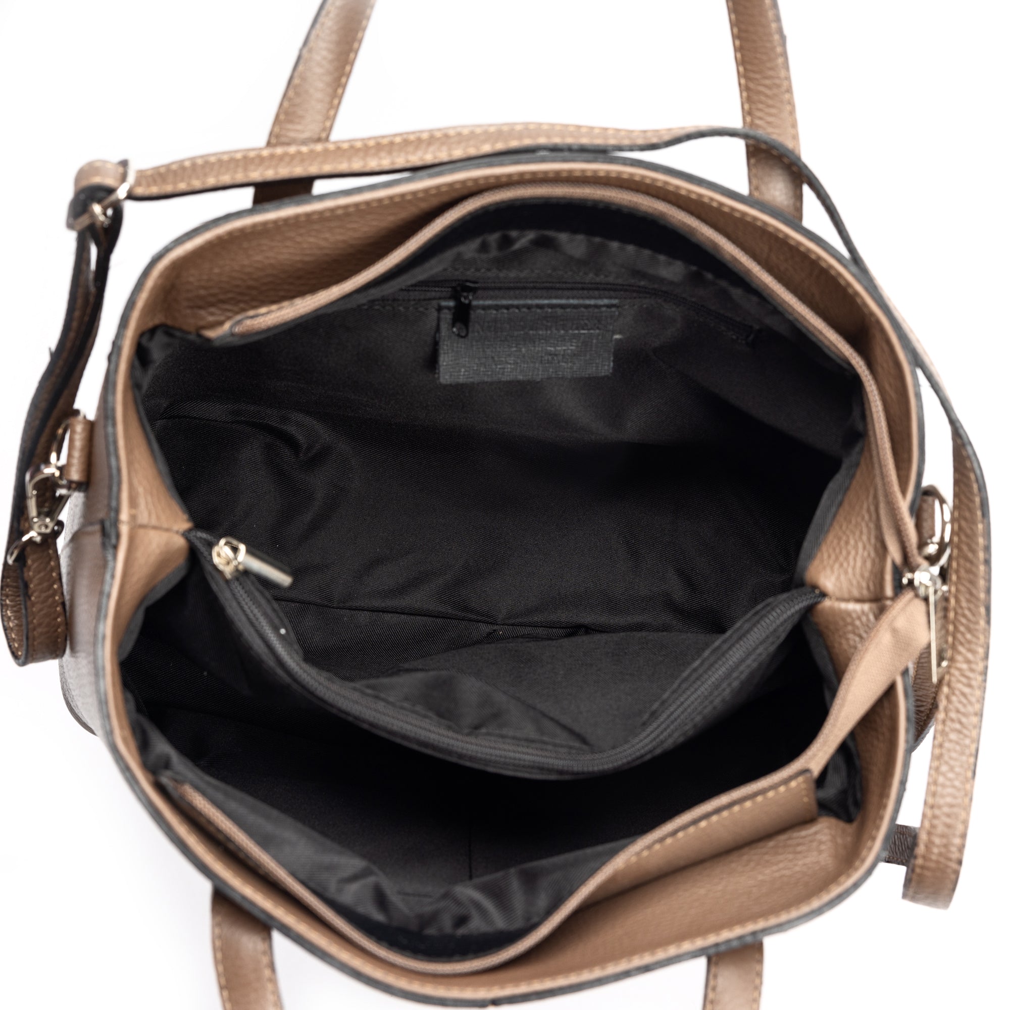 Geantă damă din piele naturala taupe Mara