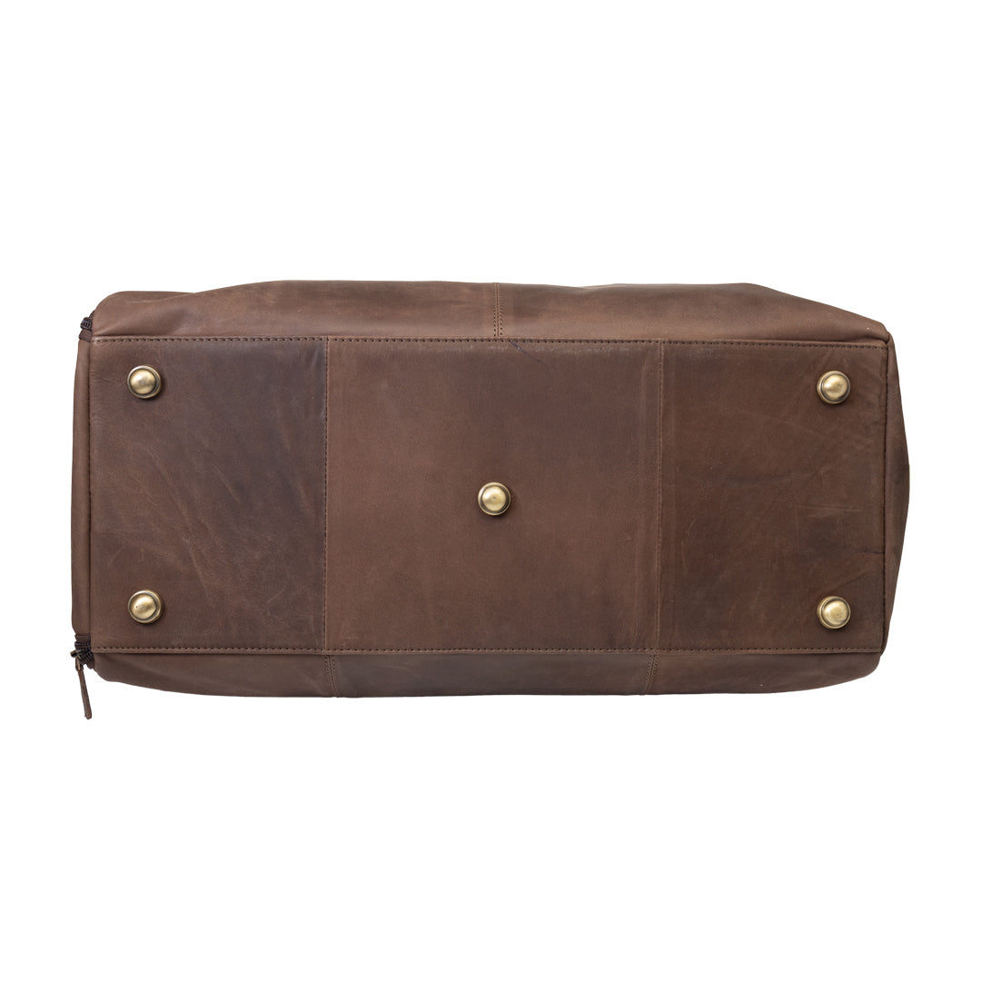 Geanta de voiaj/fitness din piele naturala maro inchis Travel Bag